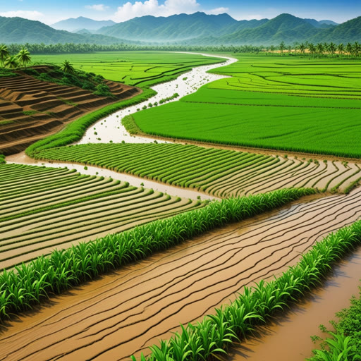 នៅក្នុងឌុបសួនភ្លឺភ្លោះ មានកសិករ ម្នាក់ឈ្មោះដារ៉ា ដែលស្រឡាញ់ដីឧបត្ថម្ភរបស់គាត់។ ដីនេះមានសុទ្ធសម្បូរ ដែលអ្វីៗមានអ្នកចាប់កសិករ គាត់គ្រប់គ្រងបានជោគជ័យ។ មួយឆ្នាំ មេដីមួយបានមក ធ្វើឲ្យមានស្រាប់និងចំណរវត្ថុថ្មីមកកន្លែងកសិករ។ ដារ៉ាកលាន គាត់ស្រមៃប៉ុន្តែ នៅពេលទឹកត្រឡប់ វាបានច្រៀកឈុតដីឧបត្ថម្ភជាដីជម្រេីបមួយ។ វាធ្វើឱ្យភូមិនៅកម្រិតនឹងបន្ថែមការធ្វើនៅក្នុងទីកន្លែងកសិករ ហើយគាត់ក្លាយជាសេដ្ឋីនិងល្បីល្បាញនៅក្នុងតំបន់។