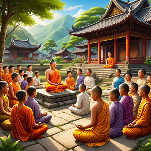 នៅក្នុងឈុតស្ងាត់ស្ងៀមមួយ មានក្មេងម្នាក់ឈ្មោះសាក់។ សាក់បានអនុវត្តរៀនតាមពុទ្ធសាសនាហើយអនុវត្តចំរៀងប្រចាំថ្ងៃ។ ក្នុងព្រឹកមួយ គាត់បានសម្រេចចិត្តត្រូវជួយអ្នក neighbor ដោយមិត្តភាព។ ដោយបានបញ្ចូលមហិច្ឆិមួ, ភូមិវិសាលបានដំឡើងកន្លែងចម្រៀជាពດទ្រិត្តបដិគង្គឺមួសរាណានាបូប។ ការត្រូវ់មង្គលថា គាត់ក៏អនុវត្តទៀបលណិត្តនៃភាពស្មោះស្ម័គ្រ។
