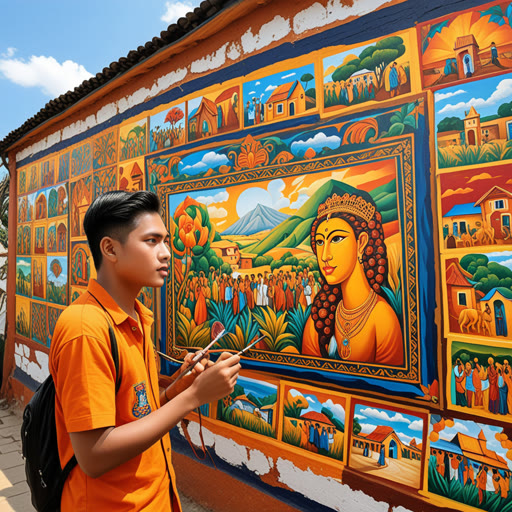 នៅក្នុងភូមិយ៉ាងតិច មានសិល្បករសមនិកម្នាក់ឈ្មោះឡូ។ ឡូមានជំនាញដែលគួរឱ្យអ envy ក្នុងការជូតពណ៌ ដែលធ្វើឱ្យមនុស្សគ្រប់គ្នាបានចេះតែចូលចិត្តគាត់។ រៀងរាល់ឆ្នាំ គាត់មានការតាំងសារកិច្ចសិល្បៈបង្ហាញសិល្បៈដែលគួរឱ្យអ envy របស់គាត់។ ម្តងមួយមានភ្ញៀវម្នាក់ដើរមក ហើយបានត្រូវបានទាក់ទាញដោយជំនាញរបស់ឡូ។ គាត់បាននិយាយថា 'ជំនាញរបស់អ្នកស្មើនឹងការសង្ឃឹម, ឡូ!' ភ្ញៀវនោះបានកសាងឡូធ្វើពណ៌ភូមិស្រុករបស់គាត់ដែលនាំឱ្យឡូទទួលបានការប្រារព្ធពិព័រណ៍ុច្រើនទៀត។