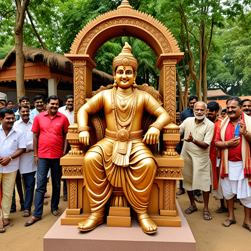 នៅក្នុងភូមិដូចក្នុងរឿងព្រេងដ៏ស្រាលមួយនៅឥណ្ឌា មានប្រឹជ្ជាពល័ណម្នាក់ឈ្មោះរីវិ។ នៅមួយថ្ងៃ មហារដ្ឋមន្រ្តីឥណ្ឌាមួយបានមកទស្សនាវិហារបស់គាត់ ហើយបានចាប់អារម្មណ៍យ៉ាងខ្លាំងចំពោះការងាររបស់រីវិ। បានចាប់អារម្មណ៍, មហារដ្ឋមន្រ្តីបានបញ្ជាទិញដីសាជាឌ័រ ដែលត្រូវបានធ្វើឡើងសម្រាប់បៃតង។ រីវិបានធ្វើការច្រឡែកយ៉ាងយឺតយ៉ាងឡើងដើម្បីដឹងថាធានាបានកសាងវិស័យកំពុងកើតឡើងក្នុងមន្រ្តីវិជ្ជាជីវៈនៃខ្លួន។ ចុងក្រោយ នៅពិធីបុណ្យ គេបានបង្ហាញពីដីសាជាឌ័រ ដែលជួយយកសេចក្ដីរីករាយទៅឲ្យភូមិតាំងអស់ ហើយធ្វើឱ្យរីវិមានឈានដល់ភាពល្បីល្បាញក្នុងចំណោមមនុស្សឥណ្ឌា។