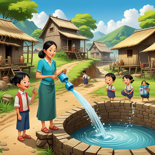 នៅភូមិសង្ឃរായിരുന്നു មានអ្នកបង្កើតច្នៃប្រឌិតម្នាក់ឈ្មោះលីន។ នៅថ្ងៃមួយ គាត់បានសង្កេតឃើញថាប្រជាជននៅភូមិត្រូវរងឥតក្តីពិបាកក្នុងការដកទឹកពីកន្លែងជ្រាប។ ដោយហេតុការតរាលបានចំបាច់ គាត់បានបង្កើតឧបករណ៍ដកទឹកជាច្នៃប្រឌិត។ ប្រជាជននេះត្រូវបានអស្ចារ្យនឹងរបៀបដែលគេអាចទាក់ទាញទឹកបានយ៉ាងងាយស្រួល។ ការបង្កើតថ្មីរបស់លីនបានបម្លែងជីវិតរបស់ពួកគេ ហើយធ្វើឱ្យច្បាស់ពីអំណាចនៃការច្នៃប្រឌិត។