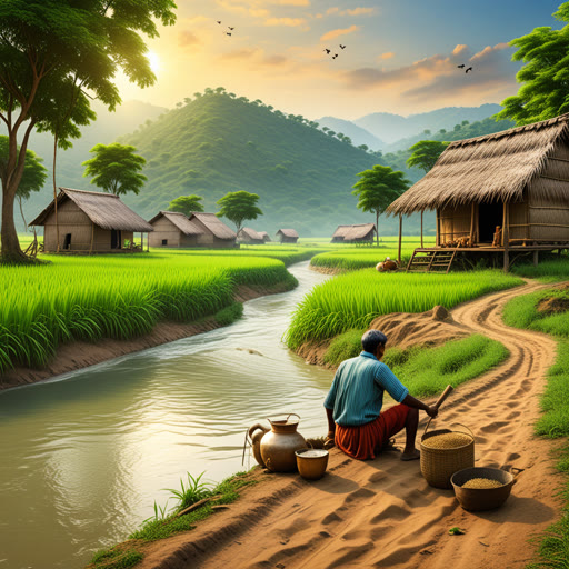 នៅក្នុងភូមិមួយ មានកសិករ ខិតខំ named ថ័ម ដែលធ្វើការពីព្រឹកដល់ល្ងាចដោយមិនឈប់សម្រាក យូរ។ ថ្ងៃមួយ មិត្តភក្តិរបស់គាត់បានអនុសាសន៍ថា 'ថ័ម ចាំខ្ញុំ! អ្នកត្រូវការព្យប្បរមាសម្រាប់ការងារខិតខំទាំងនេះ!' ដូច្នេះ គាត់បានយកថ្ងៃសៅរ៍។ មកដើម្បីសម្រាកនៅតាមកន្រ្តក។ ការព្យប្បរមាផ្តល់ឱ្យគាត់ការស្ដារឡើងវិញនូវថាមពលដុច្ចុប៉ុន្តែមិនត្រឹមតែបានមកដំណើរការដៃផ្ចី។