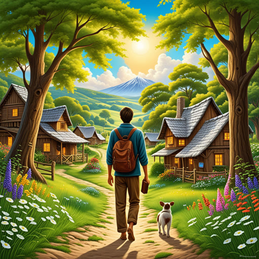 កាលពីមុន,有一个安静的村庄,住着一个名叫Ken的聪明老人。每个人都说他的灵魂与大自然而连结。一天,来了一个旅人,想在村庄里寻找生活中的答案。Ken带着他走过美丽的森林,教他倾听自己的灵魂。当他们走的时候,旅人开始理解生命的本质。到一天结束时,他感到焕然一新,心灵充满了喜悦。
