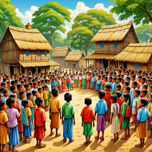 នៅក្នុងភូមិតូចមួយ សមាជិកអាចជួបជុំគ្នាដើម្បីធ្វើការសម្រេចចិត្តសំខាន់អំពីការកសាងសាលាថ្មីមួយ។ បន្ទាប់ពីការពិភាក្សាទាំងមូល មានអារម្មណ៍នៃសះស្បើយបានរំជួលខ្យល់ ហើយមនុស្សគ្រប់រូបបានយល់ព្រមថាវាជាជម្រើសល្អសម្រាប់កុមាររបស់ពួកគេ។ សមាជិកភូមិបានធ្វើការការពារគ្នាក្នុងការសម្រេចចិត្ត ហើយក្នុងពេលខ្លី សាលាដ៏អស្ចារ្យតែមួយត្រូវបានកសាង ដែលអាចអប់រំកុមារទាំងអស់នៅក្នុងភូមិ។